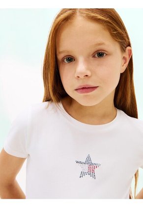 Camiseta Blanca Extra Slim Con Logo De Estrella Tommy Hilfiger