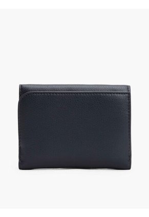 Billetera Azul Plegable En Tres Partes Con Logo Tommy Hilfiger