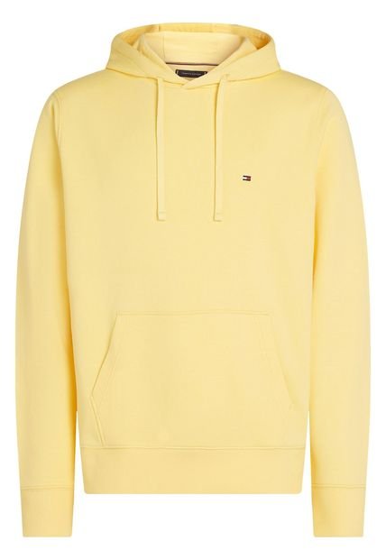 Buzo Amarillo De Felpa Con Capota Y Logo Bordado Tommy Hilfiger