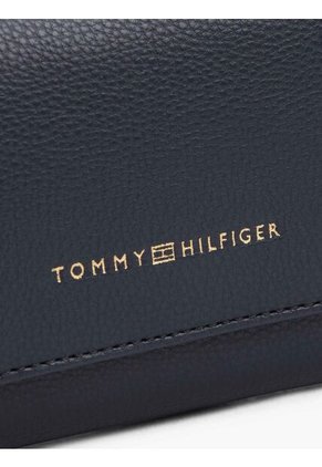 Billetera Azul Plegable En Tres Partes Con Logo Tommy Hilfiger