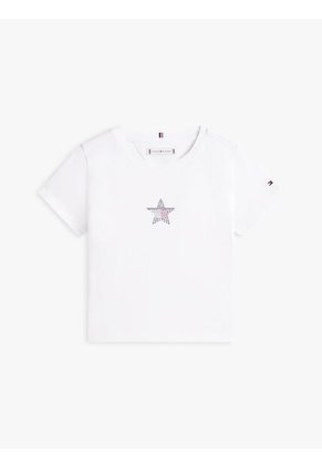 Camiseta Blanca Extra Slim Con Logo De Estrella Tommy Hilfiger