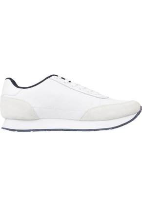 Tenis Signature De Piel Hombre Blanco Tommy Hilfiger