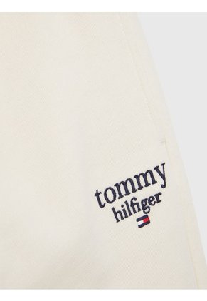Joggers De Pernera Cónica Con Logo Niña Blanco Tommy Hilfiger