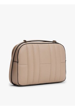 Bolso Beige Cruzado Acolchado Con Monograma TH Tommy Hilfiger