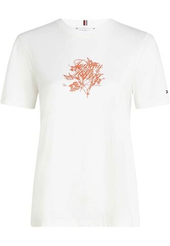 Camiseta Blanca Con Logo Gráfico De Corte Regular Tommy Hilfiger Tommy Hilfiger