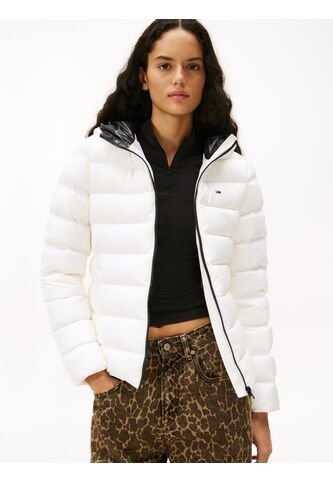 Chaqueta Blanca Acolchada De Plumón Con Capota Tommy Jeans Tommy Hilfiger