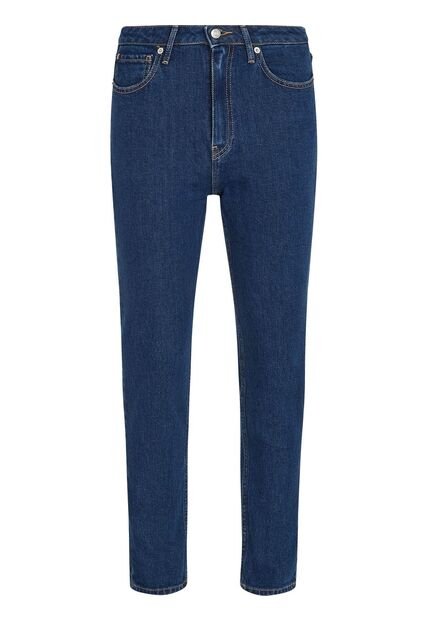 Jeans Azul Ajustados Y Tobilleros De Talle Alto Tommy Hilfiger