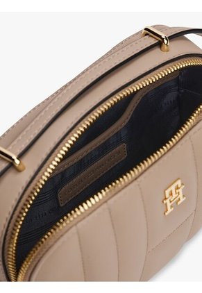Bolso Beige Cruzado Acolchado Con Monograma TH Tommy Hilfiger