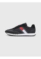Tenis De Running Retro En Cuero Y Malla Hombre Negro Tommy Hilfiger de Tommy Hilfiger