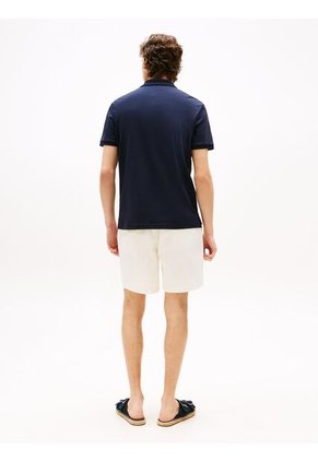 Polo Azul De Corte Regular Con Cierre De Cremallera Tommy Hilfiger