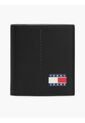 Billetera Negra De Cuero Heritage Con Logo Engomado Tommy Hilfiger de Tommy Hilfiger