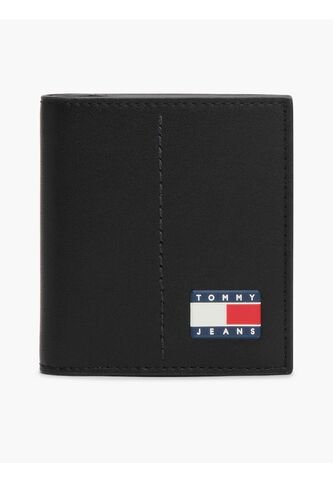 Billetera Negra De Cuero Heritage Con Logo Engomado Tommy Hilfiger Tommy Hilfiger
