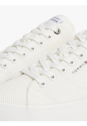 Tenis Blanco Deportivas De Malla Con Logo Engomado Tommy Hilfiger