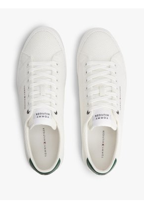 Tenis Blanco Deportivas De Malla Con Logo Engomado Tommy Hilfiger
