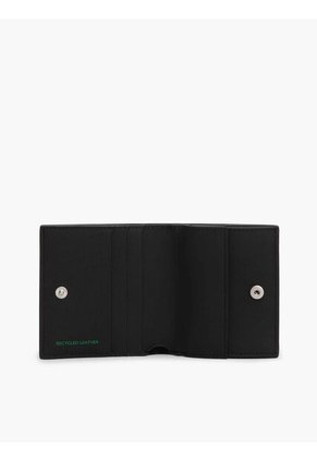 Billetera Negra De Cuero Heritage Con Logo Engomado Tommy Hilfiger