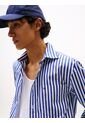 Camisa Celeste De Rayas TH Flex De Corte Regular Tommy Hilfiger de Tommy Hilfiger