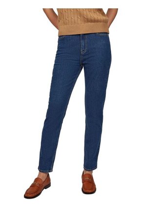 Jeans Azul Ajustados Y Tobilleros De Talle Alto Tommy Hilfiger