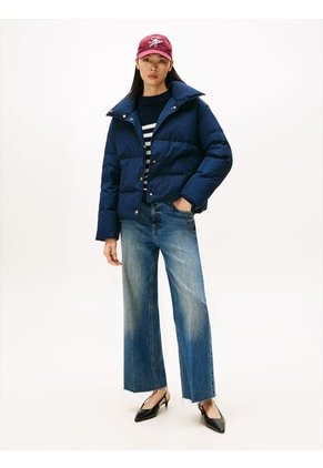 Chaqueta Azul Acolchada Con Escudo Bordado Tommy Hilfiger