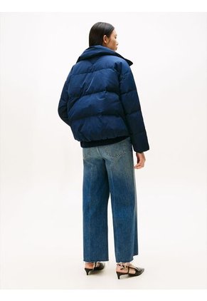 Chaqueta Azul Acolchada Con Escudo Bordado Tommy Hilfiger