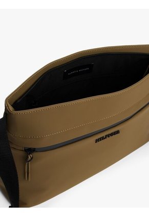 Bolso Chocolate Mensajero Con Correa Cruzada De Tela Tommy Hilfiger