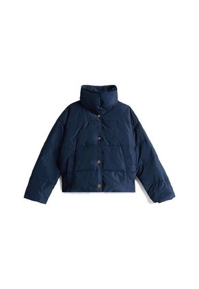 Chaqueta Azul Acolchada Con Escudo Bordado Tommy Hilfiger