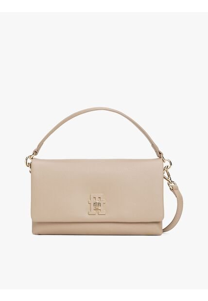 Bolso Beige Modern Transformable Con Cierre De Giro Tommy Hilfiger