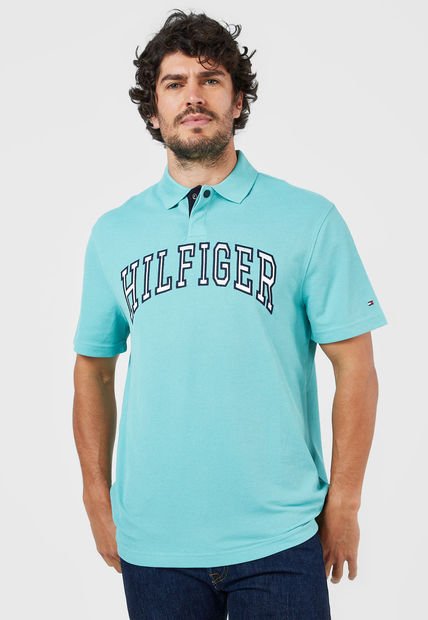 Polo Celeste-Azul-Blanco Tommy Hilfiger