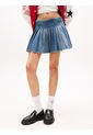 Minifalda Azul Tommy Girl Con Plisado Tommy Jeans de Tommy Hilfiger