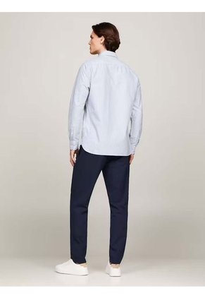 Camisa Azul Heritage De Rayas Con Corte Regular Tommy Hilfiger