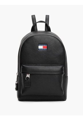 Morral Negro Con Logo Engomado Y Acabado Granulado Tommy Hilfiger