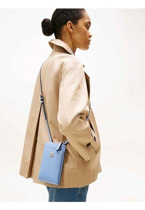 Bolso Azul Cruzado Para Móvil Con Monograma TH Tommy Hilfiger