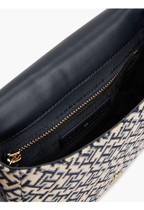 Bolso Azul Oscuro Mensajero Con Monograma TH En Jacquard Tommy Hilfiger