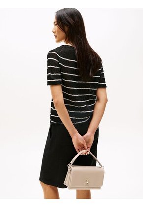 Bolso Beige Modern Transformable Con Cierre De Giro Tommy Hilfiger