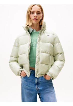 Chaqueta Gris Acolchada Con Capota Plegable Tommy Jeans