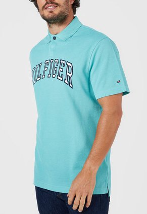 Polo Celeste-Azul-Blanco Tommy Hilfiger