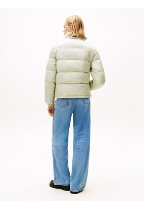 Chaqueta Gris Acolchada Con Capota Plegable Tommy Jeans