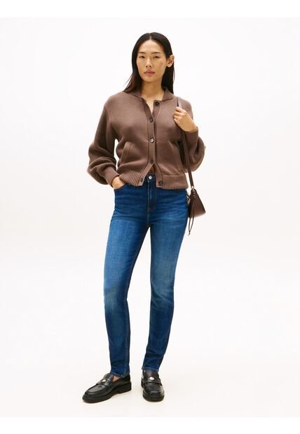 Jeans Azul De Corte Slim Y Talle Medio Tommy Hilfiger