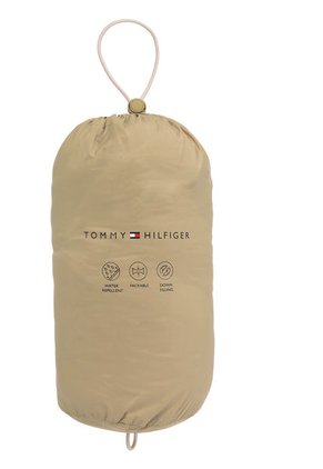 Chaqueta Beige Acolchada Plegable Con Relleno Tommy Hilfiger