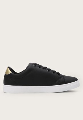 Tenis Lifestyle Negro-Dorado-Blanco Tommy Hilfiger Essential