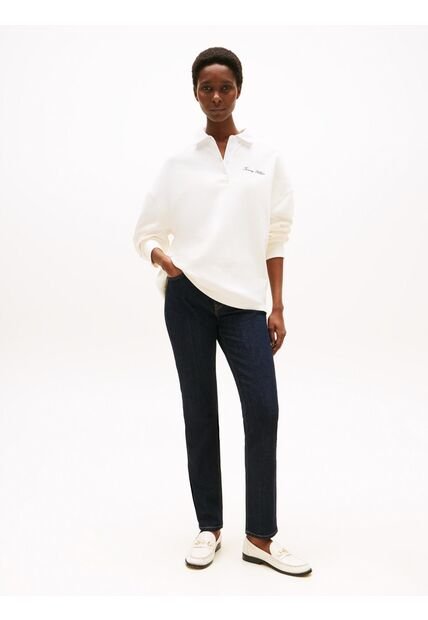 Jeans Blanco De Corte Slim De Talle Medio Tommy Hilfiger