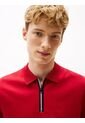 Polo Rojo De Corte Regular Con Cierre De Cremallera Tommy Hilfiger de Tommy Hilfiger