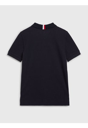 Polo Niño De Piqué De Algodón Orgánico Azul Tommy Hilfiger