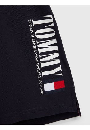 Polo Niño De Piqué De Algodón Orgánico Azul Tommy Hilfiger