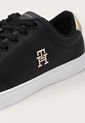 Tenis Lifestyle Negro-Dorado-Blanco Tommy Hilfiger Essential de Tommy Hilfiger