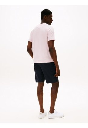 Camiseta Rosa De Cuello Redondo Con Logo Bordado Tommy Hilfiger