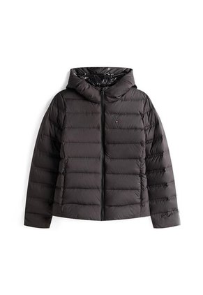 Chaqueta Negra Acolchada De Plumón Con Capota Tommy Jeans