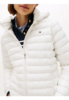 Chaqueta Blanca Repelente Al Agua Con Plumón Tommy Hilfiger
