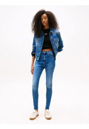 Jeans Azul Sylvia Skinny De Talle Alto Tommy Jeans
