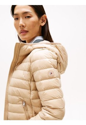 Chaqueta Beige Con Capota Acolchada De Corte Regular Tommy Hilfiger