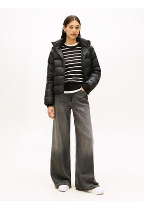 Chaqueta Negra De Plumón Que Repele El Agua Tommy Hilfiger